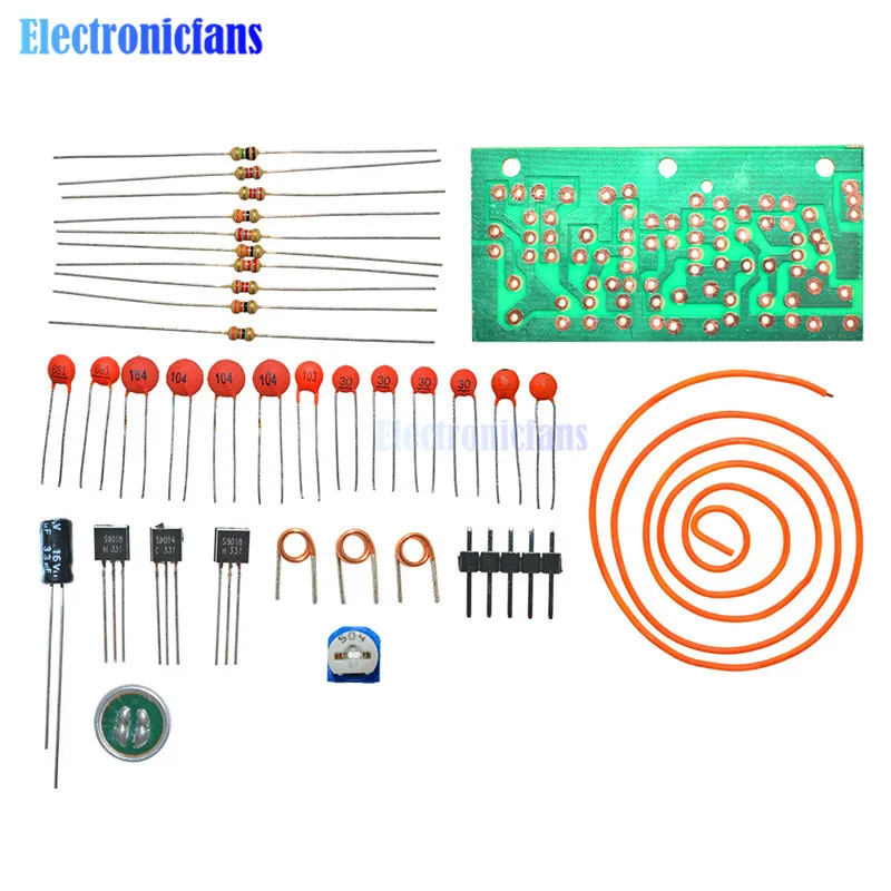 FM Radio High Frequency Wireless Microphone DIY Kits MIC Board Sound Electrical Siganl Transform Module Antenna 80MHz-103MHz
FM Radio High Frequency Wireless Microphone DIY Kits MIC Board Sound Electrical Siganl Transform Module Antenna 80MHz-103MHz