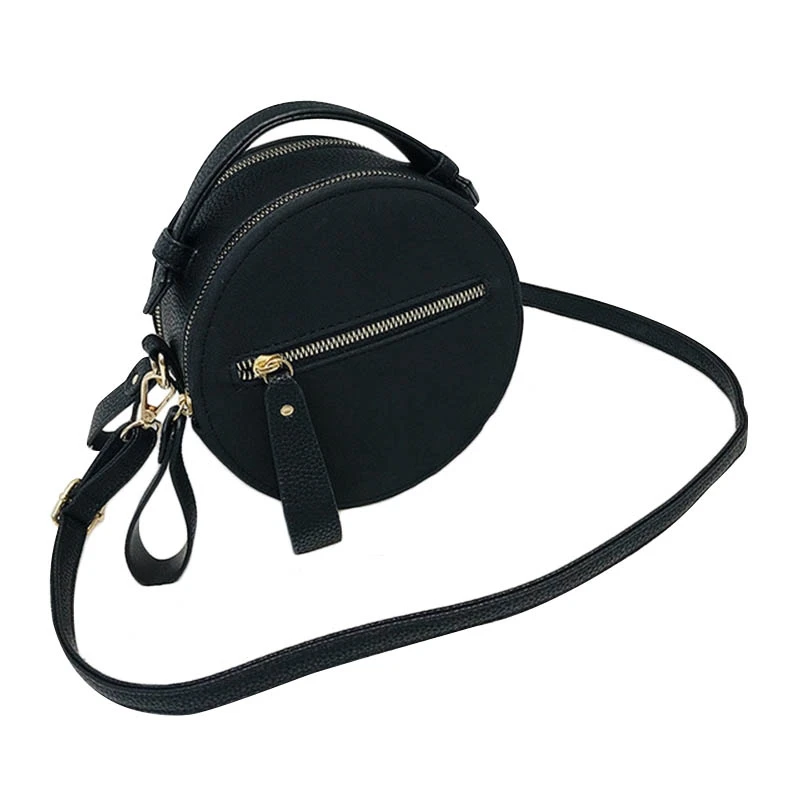 Fashion Circular Scrub PU Leather Handbag Female Retro Small Round Shoulder Bag Women Circle Messenger Bag(Black)
Fashion Circular Scrub PU Leather Handbag Female Retro Small Round Shoulder Bag Women Circle Messenger Bag(Black)