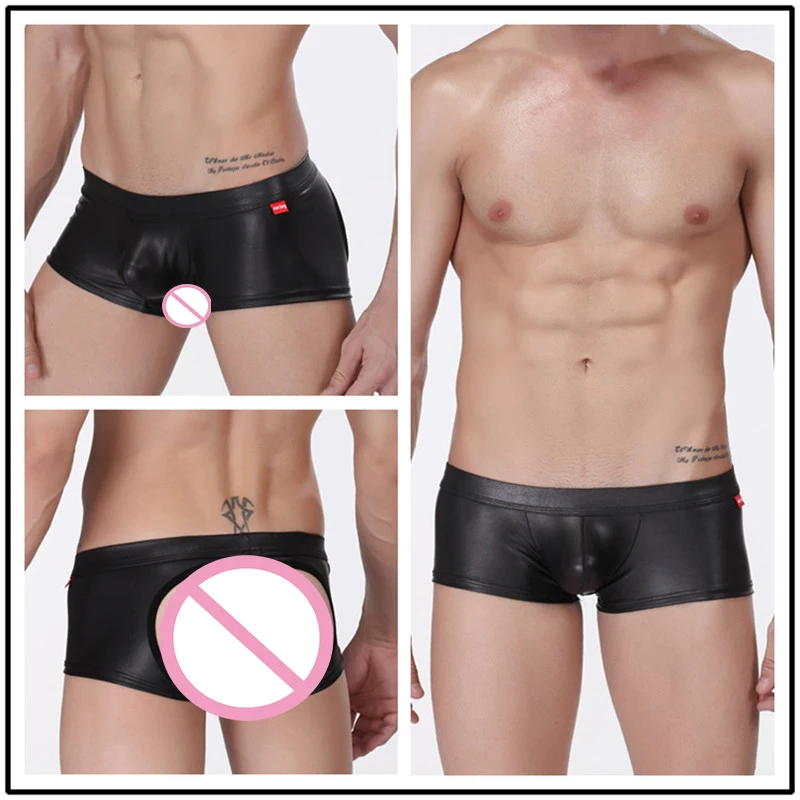 New Sexy Men Open Crotch Faux Leather Breathable Boxer U Pouch Latex Underwear Boxer Shiny Gay Wear Club Wear FX14
New Sexy Men Open Crotch Faux Leather Breathable Boxer U Pouch Latex Underwear Boxer Shiny Gay Wear Club Wear FX14