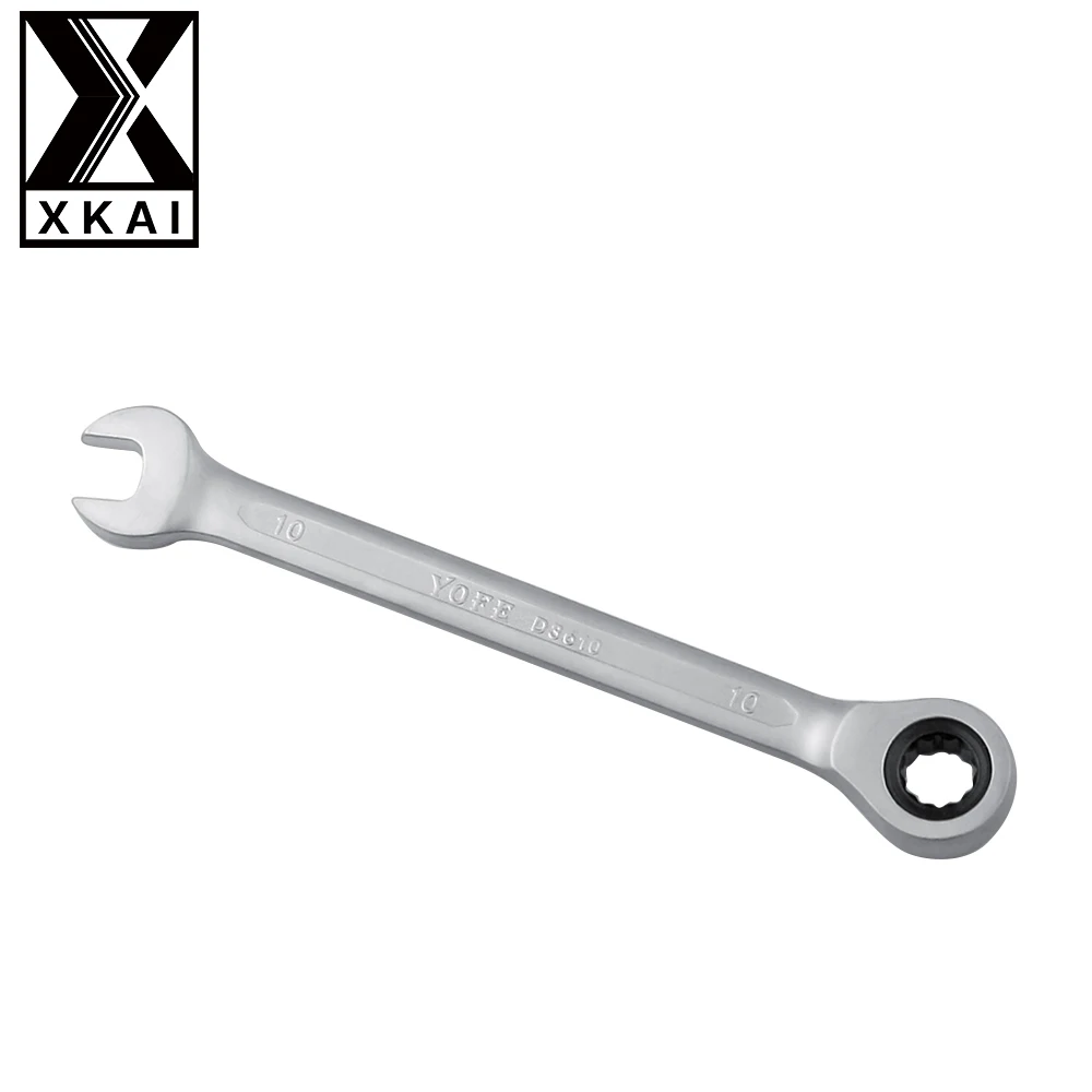 XKAI 10mm Ratchet Spanner Combination wrench a set of keys ratchet skate tool gear ring wrench ratchet handle Chrome Vanadium
XKAI 10mm Ratchet Spanner Combination wrench a set of keys ratchet skate tool gear ring wrench ratchet handle Chrome Vanadium