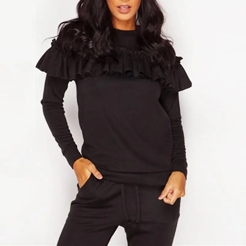 Women Hoodies Sweatshirt Long Sleeve Ruffles Women Hoodies + Panst 2pcs Set Women Clothes LJ5403E
Women Hoodies Sweatshirt Long Sleeve Ruffles Women Hoodies + Panst 2pcs Set Women Clothes LJ5403E
