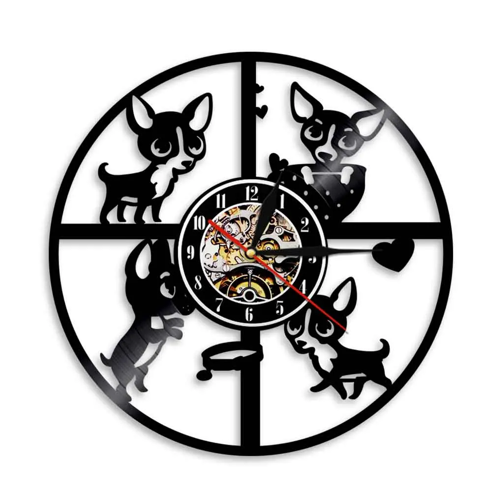 1Piece Chihuahua Dogs Silhouette Led Backlight Animals Modern Vinyl Record Wall Clock Living Room Decor Gift For Dog Lover
1Piece Chihuahua Dogs Silhouette Led Backlight Animals Modern Vinyl Record Wall Clock Living Room Decor Gift For Dog Lover