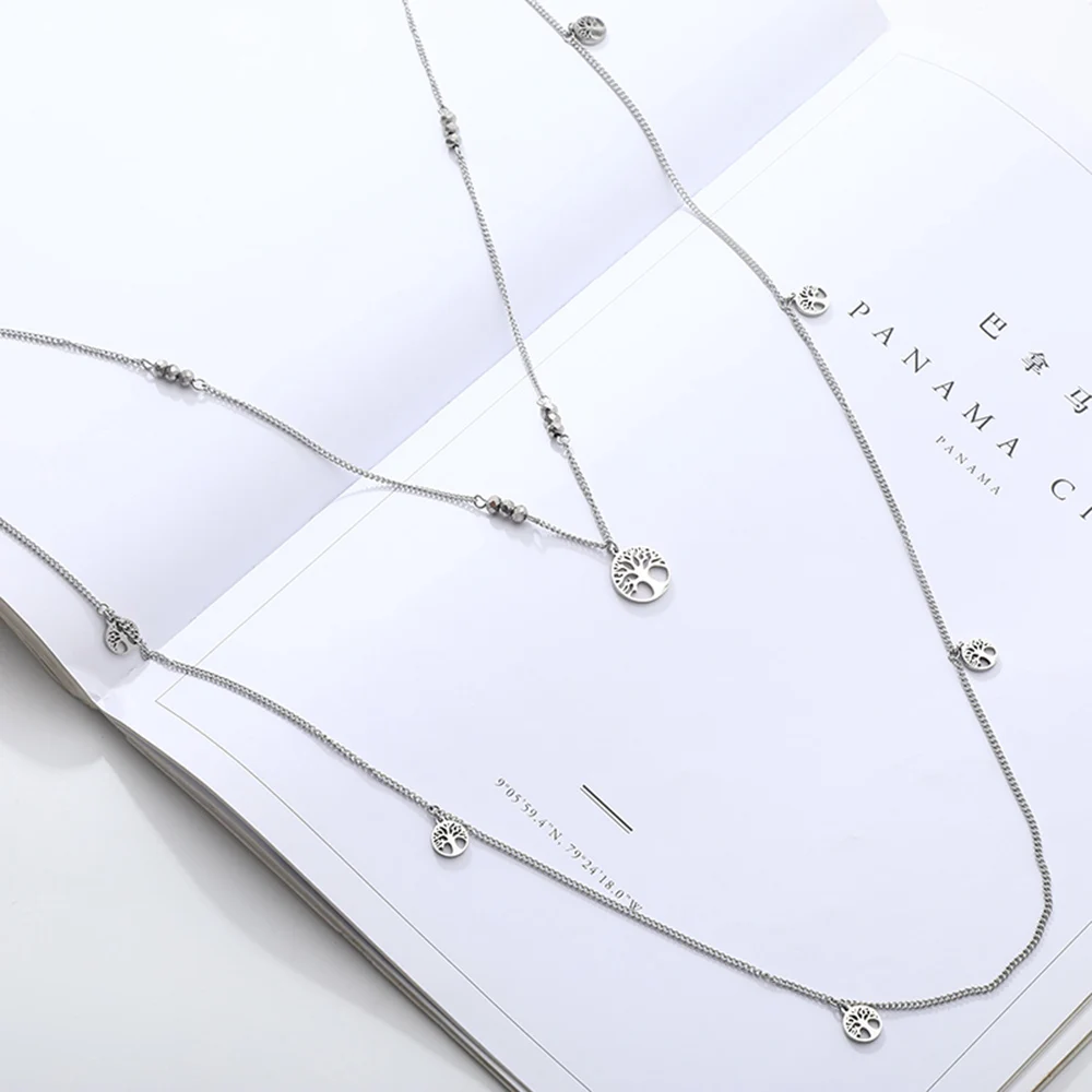 Stainless Steel Double Layer Long Chain Necklace For Women Fashion Tree of Life Charms Necklace Elegant Party Trendy Jewelry New
Stainless Steel Double Layer Long Chain Necklace For Women Fashion Tree of Life Charms Necklace Elegant Party Trendy Jewelry New