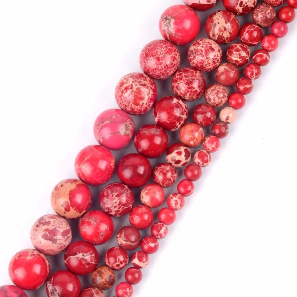 Natural Round Bead Red Sea Sediment Jaspers Loose Spacer Beads For Jewelry Making Diy Bracelet Necklace 15" Perles Wholesale
Natural Round Bead Red Sea Sediment Jaspers Loose Spacer Beads For Jewelry Making Diy Bracelet Necklace 15" Perles Wholesale