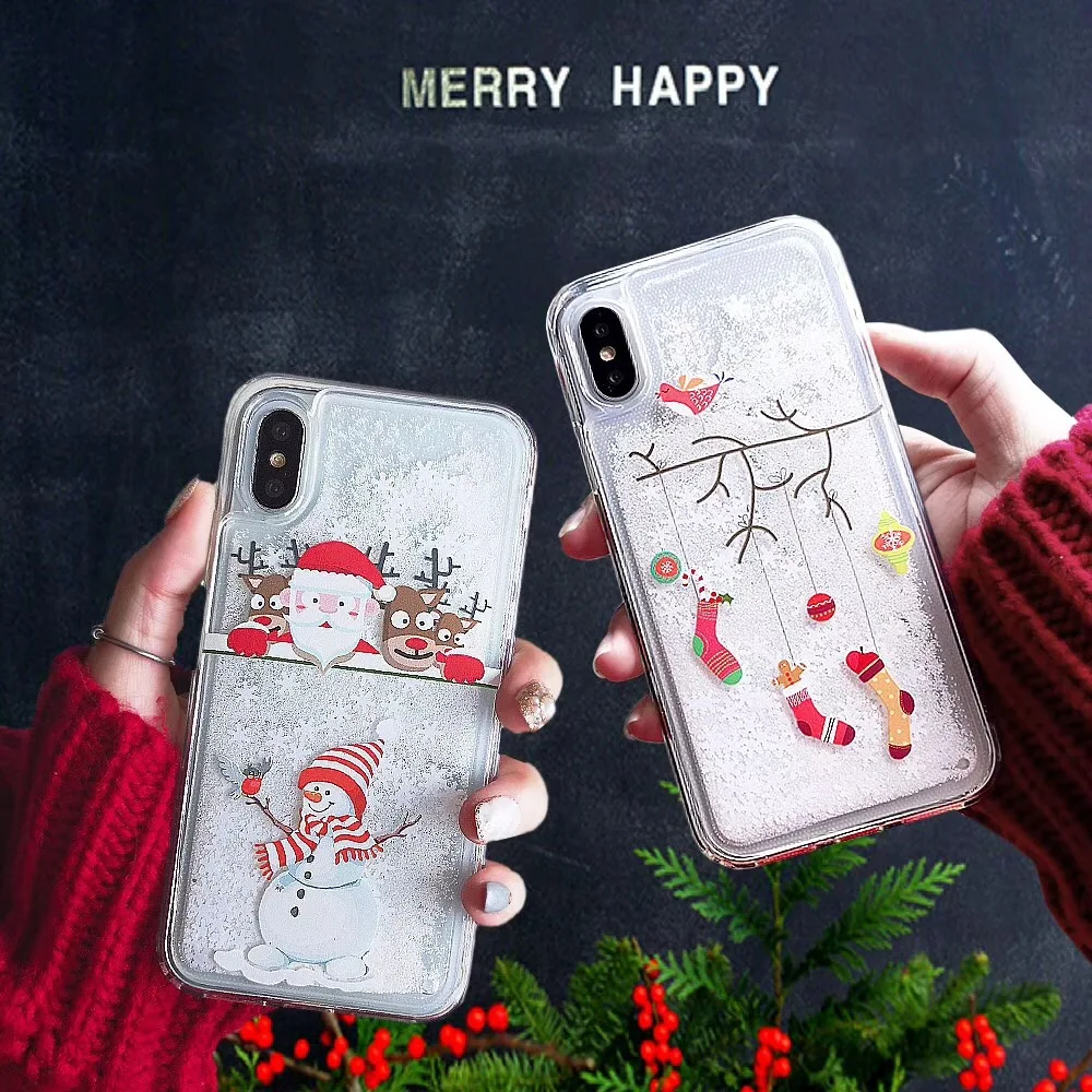 New quicksand Christmas grandfather snowflake cute bear tree soft edge cover case for iphone 6 7 8 plus X XR XS MAX phone cases
New quicksand Christmas grandfather snowflake cute bear tree soft edge cover case for iphone 6 7 8 plus X XR XS MAX phone cases