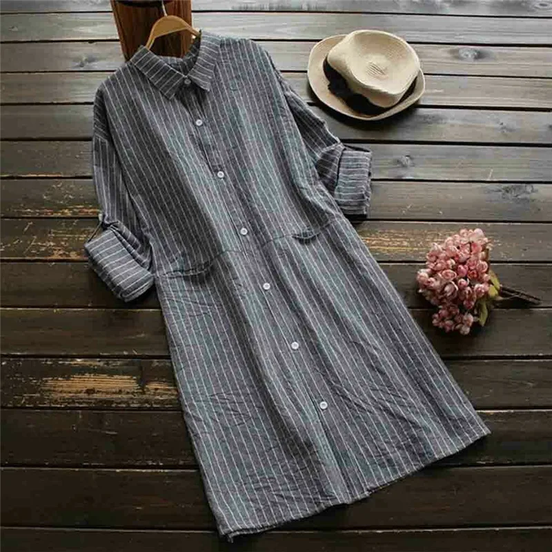 Loose Women Blouse Button Tunic Long Sleeve Cotton Linen Pretty Tops Plus Size 2019 Newest Hot Sale Summer camisetas verano Lady
Loose Women Blouse Button Tunic Long Sleeve Cotton Linen Pretty Tops Plus Size 2019 Newest Hot Sale Summer camisetas verano Lady