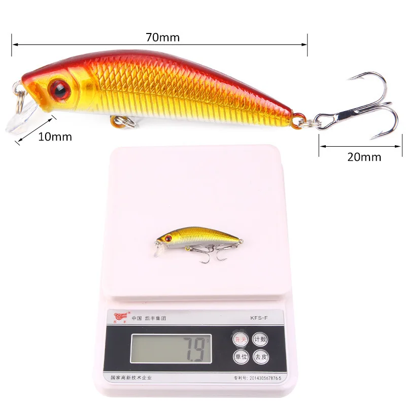 1 Pcs Fishing Lure Minnow 7cm 8g Crankbait Hard Bait Tight Wobble Slow sinking Jerkbait Pesca Fishing Tackle Accessories 5 1 Pcs Fishing Lure Minnow 7cm 8g Crankbait Hard Bait Tight Wobble Slow sinking Jerkbait Pesca Fishing Tackle Accessories 11