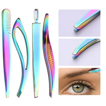 Eyebrow Tweezer Stainless Steel Flat Tip Eye Brow Trimmer Eyelash Clip Face Hair Remover Makeup Tool
Eyebrow Tweezer Stainless Steel Flat Tip Eye Brow Trimmer Eyelash Clip Face Hair Remover Makeup Tool