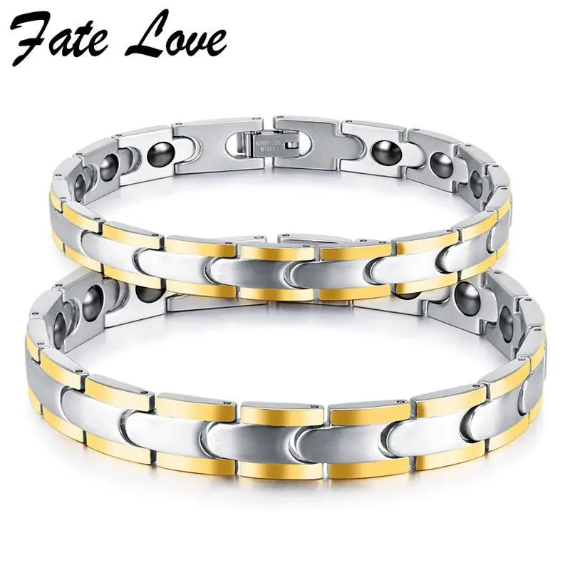 Lovers Couples Bracelets 2017 Health Magnetic Fashion Jewelry Stainless Steel Bracelet For Men Women Jewellery Pulseras Hombre
Lovers Couples Bracelets 2017 Health Magnetic Fashion Jewelry Stainless Steel Bracelet For Men Women Jewellery Pulseras Hombre