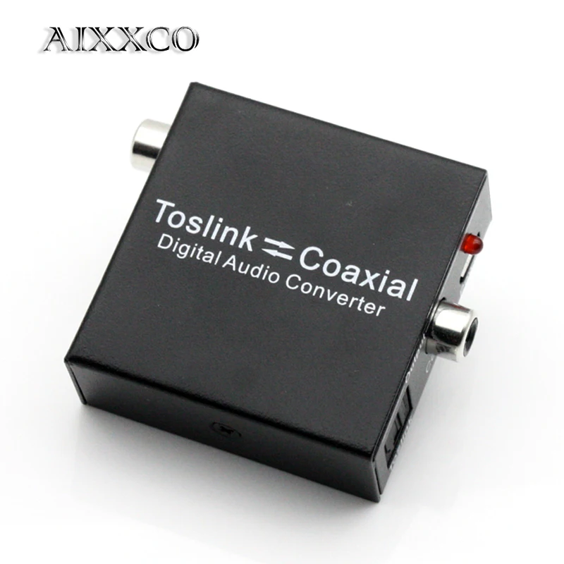 AIXXCO Digital to Analog 2-way Audio Converter Amplifier Decoder Optical Fiber Coaxial Signal to Analog Stereo Audio Adapter
AIXXCO Digital to Analog 2-way Audio Converter Amplifier Decoder Optical Fiber Coaxial Signal to Analog Stereo Audio Adapter