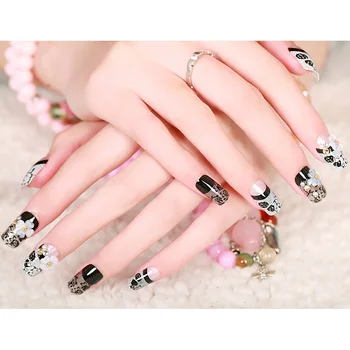 DIY Beauty Simulation Pearl Nail Art Tips with Glue Ladies Sexy Black Color Flower Fake Nail 3D Shining Rhinestone False Nails
DIY Beauty Simulation Pearl Nail Art Tips with Glue Ladies Sexy Black Color Flower Fake Nail 3D Shining Rhinestone False Nails