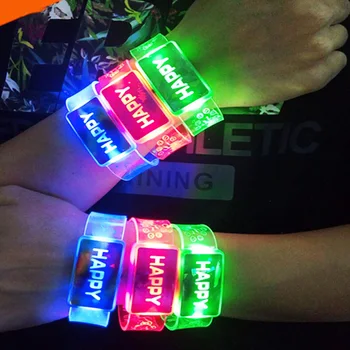 Electric Light Up Luminous Flashing Happy Bracelet Festival Rave Children Watch Led Lighting Up Toys for Kids Children Christmas
Electric Light Up Luminous Flashing Happy Bracelet Festival Rave Children Watch Led Lighting Up Toys for Kids Children Christmas