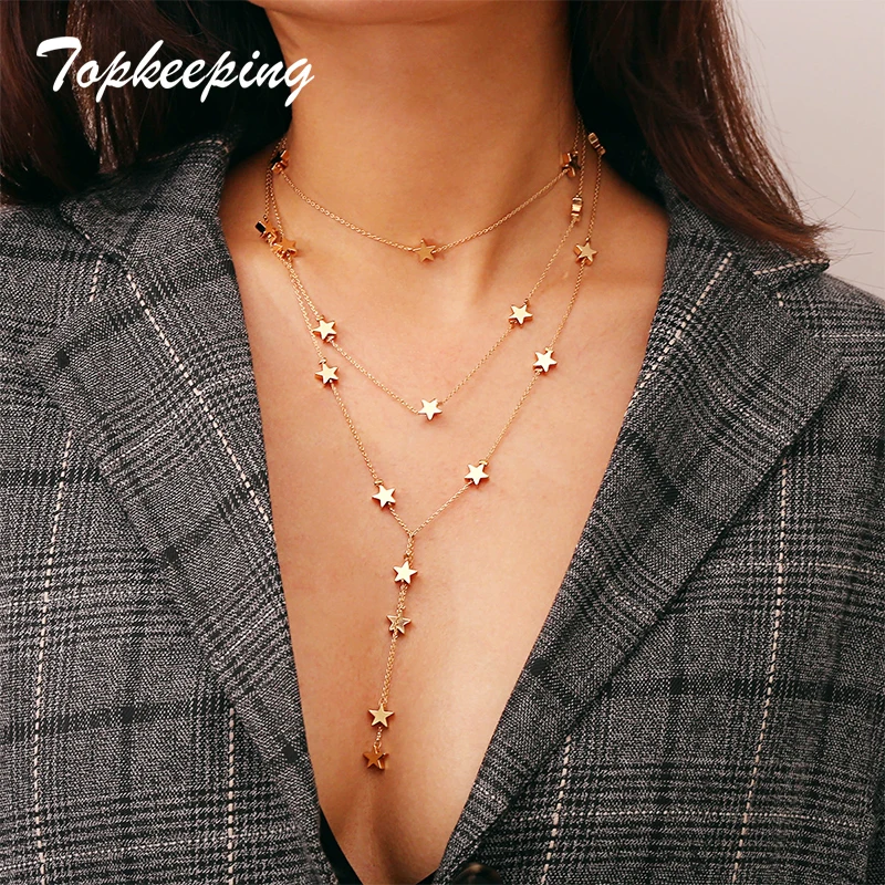 2019 Multi-layers Stars Boho Women Necklaces Tassel Pendants Sexy Punk Ladies Neck Jewelry Gifts Collar Best Gift For Friend
2019 Multi-layers Stars Boho Women Necklaces Tassel Pendants Sexy Punk Ladies Neck Jewelry Gifts Collar Best Gift For Friend