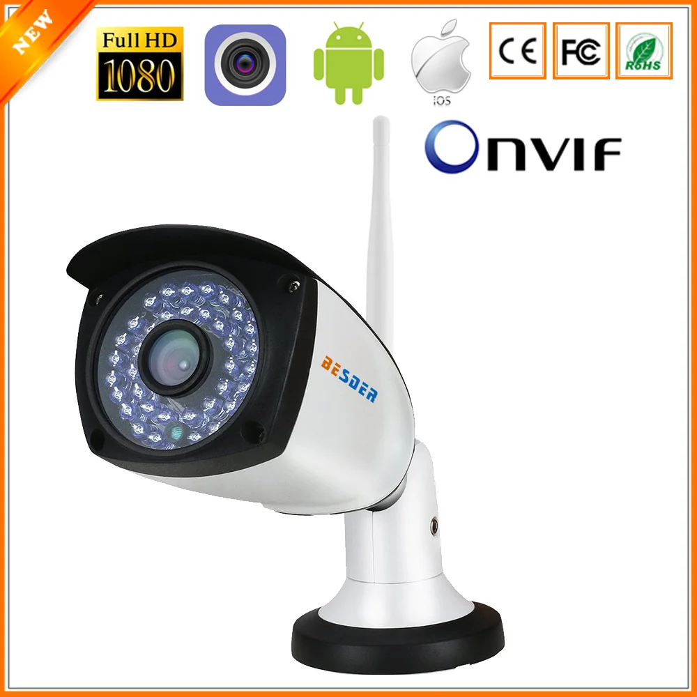 BESDER Bullet IP Camera Wi-fi Outdoor 1080P IR Night Vision Surveillance CCTV Camera Wireless With SD Card SLOT ONVIF RTSP FTP
BESDER Bullet IP Camera Wi-fi Outdoor 1080P IR Night Vision Surveillance CCTV Camera Wireless With SD Card SLOT ONVIF RTSP FTP