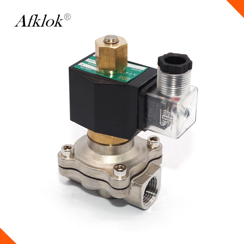 2Way Stainless Steel N/O solenoid valve 3/4 220vac Normally Open for Water Air Gas NBR Seal 2W-20BK
2Way Stainless Steel N/O solenoid valve 3/4 220vac Normally Open for Water Air Gas NBR Seal 2W-20BK