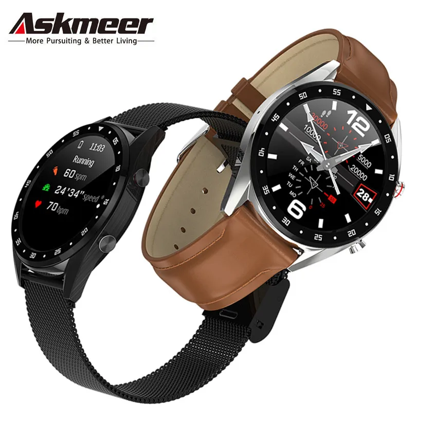 ASKMEER L7 Bluetooth Smart Watch IP68 Waterproof Sports Smartwatch ECG+PPG Heart Rate Blood Pressure Monitor for Android IOS
ASKMEER L7 Bluetooth Smart Watch IP68 Waterproof Sports Smartwatch ECG+PPG Heart Rate Blood Pressure Monitor for Android IOS