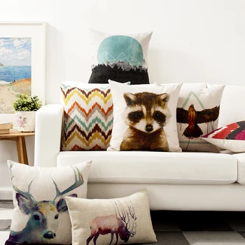 Animal Forest Deer Dog Cat Bird Geometric Patterns Home Decorative Pillow Thick Linen Pillowcase Sofa Cushion
Animal Forest Deer Dog Cat Bird Geometric Patterns Home Decorative Pillow Thick Linen Pillowcase Sofa Cushion