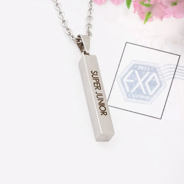 2017 Super Junior Kpop Star ornaments official Korean style necklace titanium steel SJ fashion jewelry pendant
2017 Super Junior Kpop Star ornaments official Korean style necklace titanium steel SJ fashion jewelry pendant