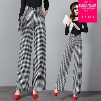 Wide Leg pants 2020 new Female fashion plaid trousers women's high waist was thin straight pants casual trousers wj2221
Wide Leg pants 2020 new Female fashion plaid trousers women's high waist was thin straight pants casual trousers wj2221