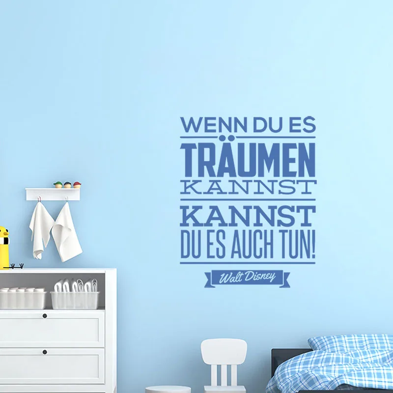 Stickers Quote Wenn Du Es Träumen Kannst - Walt Disney Wall Art Decor Living Room Wall Decal Posters German Home Decor Wallpaper
Stickers Quote Wenn Du Es Träumen Kannst - Walt Disney Wall Art Decor Living Room Wall Decal Posters German Home Decor Wallpaper