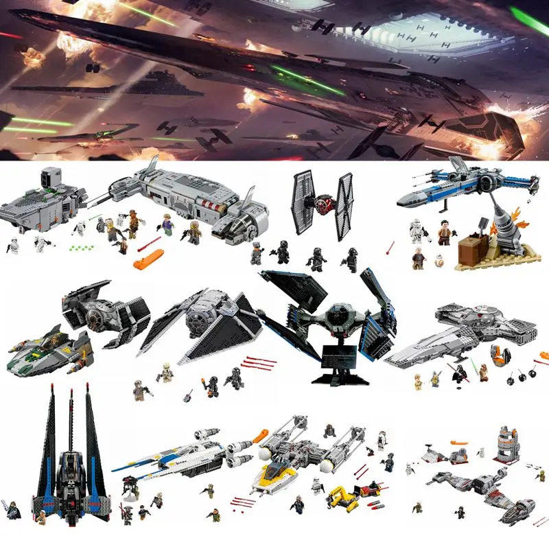 For Legoing Star Wars Series Fighter Figure Block X Wing Fighter TIE Interceptor First Order Transporter Legoing Starwars x wing
For Legoing Star Wars Series Fighter Figure Block X Wing Fighter TIE Interceptor First Order Transporter Legoing Starwars x wing