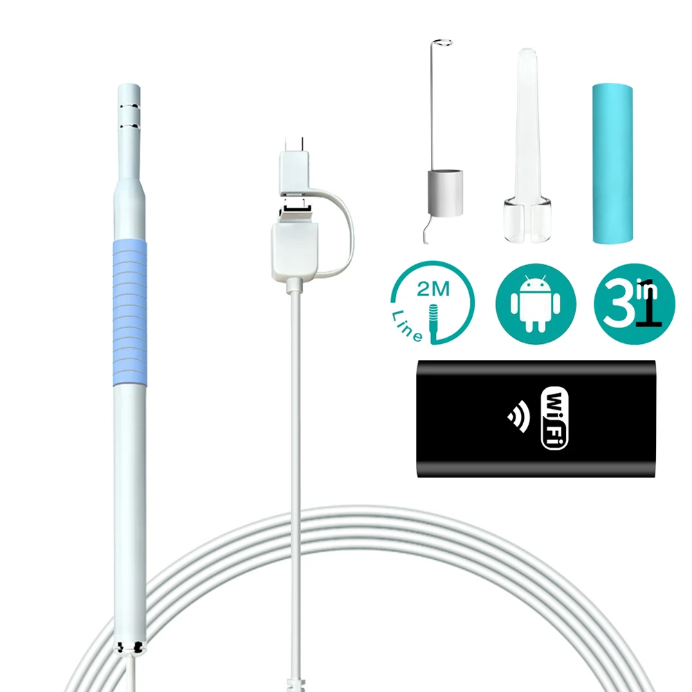 WiFi USB Ear Endoscope Wireless Digital Ear Cleaning Endoscope 1.3MP 720P HD Ear Scope Camera With 6 LED Earwax Removal For IOS
WiFi USB Ear Endoscope Wireless Digital Ear Cleaning Endoscope 1.3MP 720P HD Ear Scope Camera With 6 LED Earwax Removal For IOS
