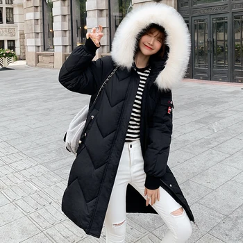 Winter Jacket Women Slim Solid Fur Hooded Wear Ladies Long Parkas Jacket Thick Warm Coat Plus Size
Winter Jacket Women Slim Solid Fur Hooded Wear Ladies Long Parkas Jacket Thick Warm Coat Plus Size