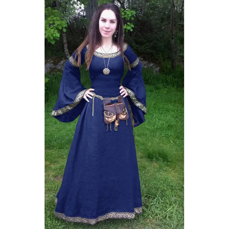 Women Cosplay Costume Round Neck Flared Sleeves Tunic Medieval Ladies Dress Plus Size Adult Halloween Costume Retro Party Dress
Women Cosplay Costume Round Neck Flared Sleeves Tunic Medieval Ladies Dress Plus Size Adult Halloween Costume Retro Party Dress