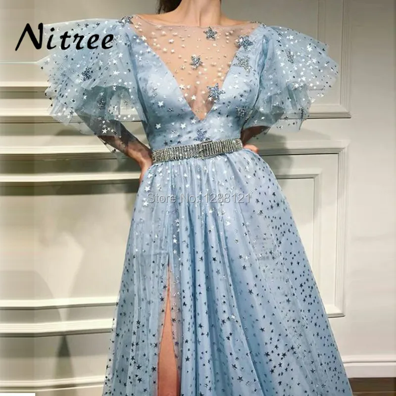 Vestidos 2018 3D Star Sequins Evening Dresses Dubai Turkish Arabic Aibye Split Prom Gowns Party Dress Abendkleider Kaftan Gowns
Vestidos 2018 3D Star Sequins Evening Dresses Dubai Turkish Arabic Aibye Split Prom Gowns Party Dress Abendkleider Kaftan Gowns
