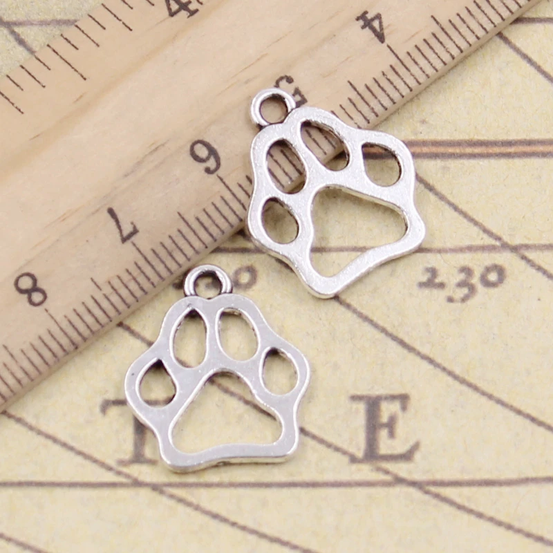 

20pcs Charms Dog Claw Bear Paw 19x17mm Tibetan Gold Bronze Silver Color Pendants Antique Jewelry Making DIY Handmade Craft