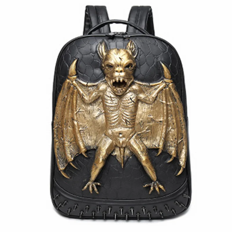 2017 New Style Men Backpack Unique PU Leather 3D Travel Backpack Punk Rivet Bat Printing Waterproof Men Laptop Bags Backpack
2017 New Style Men Backpack Unique PU Leather 3D Travel Backpack Punk Rivet Bat Printing Waterproof Men Laptop Bags Backpack