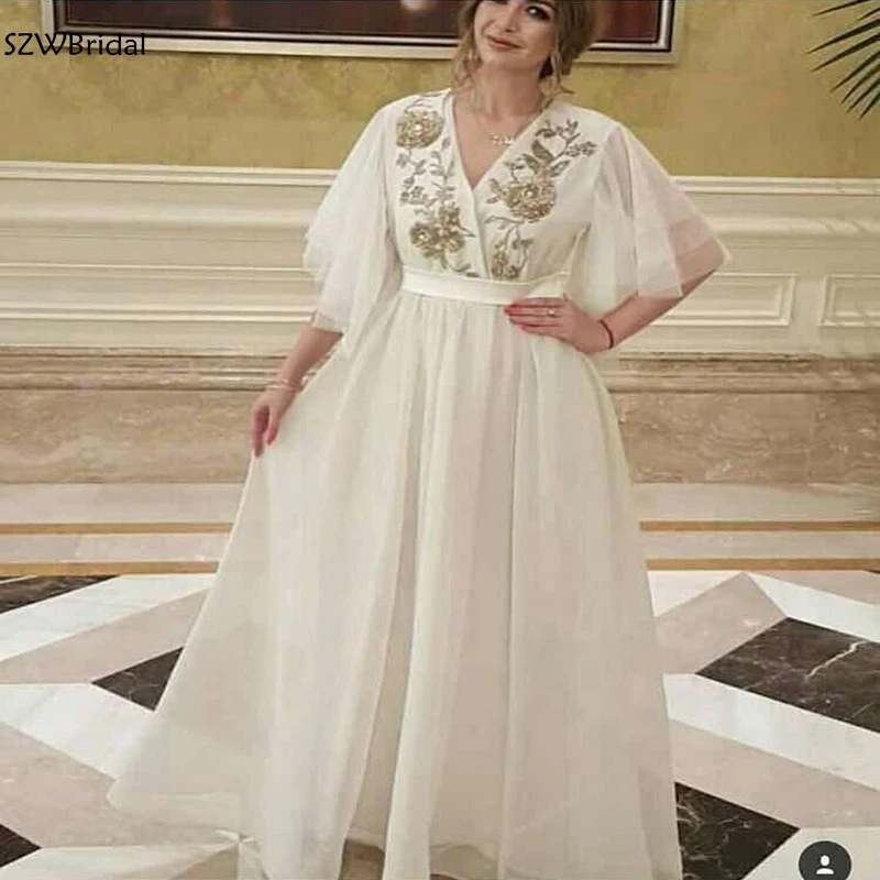 New Arrival V Neck A-Line Evening dresses Long 2019 Gold lace Appliques Muslim evening dress party Robe de soiree
New Arrival V Neck A-Line Evening dresses Long 2019 Gold lace Appliques Muslim evening dress party Robe de soiree