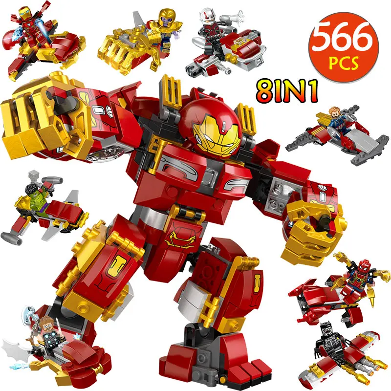 566pcs Super Hero Avengers Movie Building Blocks Compatible Technic Bricks Marvel Robot Iron Man Blocks Toy For Boys
566pcs Super Hero Avengers Movie Building Blocks Compatible Technic Bricks Marvel Robot Iron Man Blocks Toy For Boys