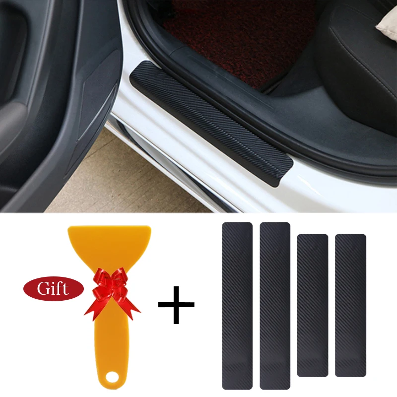 Universal Car Styling Sticker 4pcs Set 3D Carbon Fiber Door Sill Scuff Plate Guards Door Sills Protector Car Accessories
Universal Car Styling Sticker 4pcs Set 3D Carbon Fiber Door Sill Scuff Plate Guards Door Sills Protector Car Accessories
