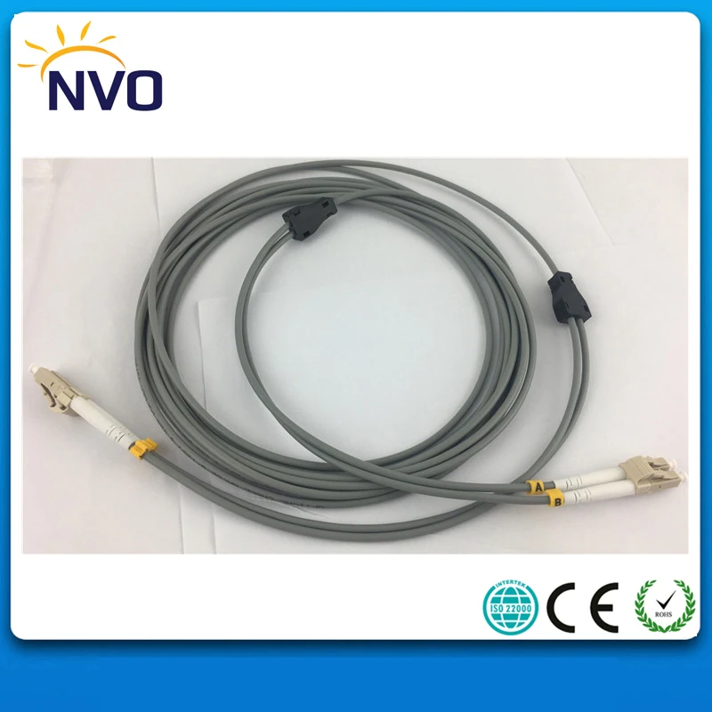 

10Pcs/Lot,LC/UPC-LC/UPC MM(62.5/125),DX,Dia:3.0mm,L:5M,PVC Jacket,Gray,Armored Dual-core Indoor Fiber Optic Patch Cord Jumper