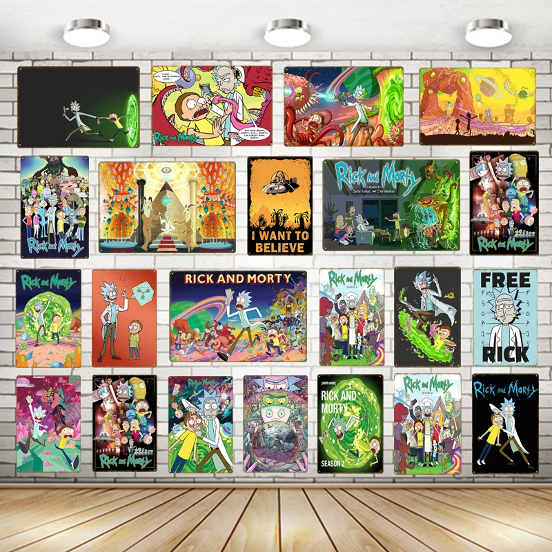 Retro Home Decor Wall Sticker Rick And Morty Poster Metal Tin Sign Art Gift For Kids Living Room Pub Club House Decoration YD022
Retro Home Decor Wall Sticker Rick And Morty Poster Metal Tin Sign Art Gift For Kids Living Room Pub Club House Decoration YD022