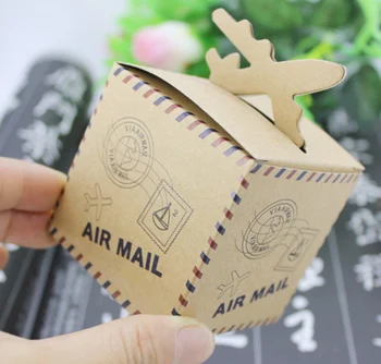 Vintage airplane kraft favor box. wedding candy box.the adventure begin favour box,air mail favour box 6cmx6cmx6cm
Vintage airplane kraft favor box. wedding candy box.the adventure begin favour box,air mail favour box 6cmx6cmx6cm