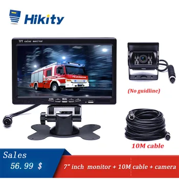 Hikity DC 12V-24V 7"TFT LCD Car Monitor Display + 4 Pin IR Night Vision Rear View Camera for Bus Truck RV Caravan Trailers
Hikity DC 12V-24V 7"TFT LCD Car Monitor Display + 4 Pin IR Night Vision Rear View Camera for Bus Truck RV Caravan Trailers
