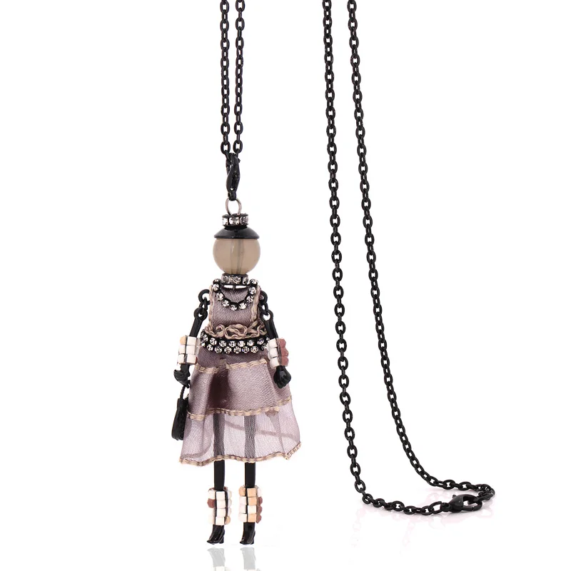 new arrival handmade necklaces for women cute yarn cloth dress doll necklace jewelry big chain fashion long choker pendants
new arrival handmade necklaces for women cute yarn cloth dress doll necklace jewelry big chain fashion long choker pendants