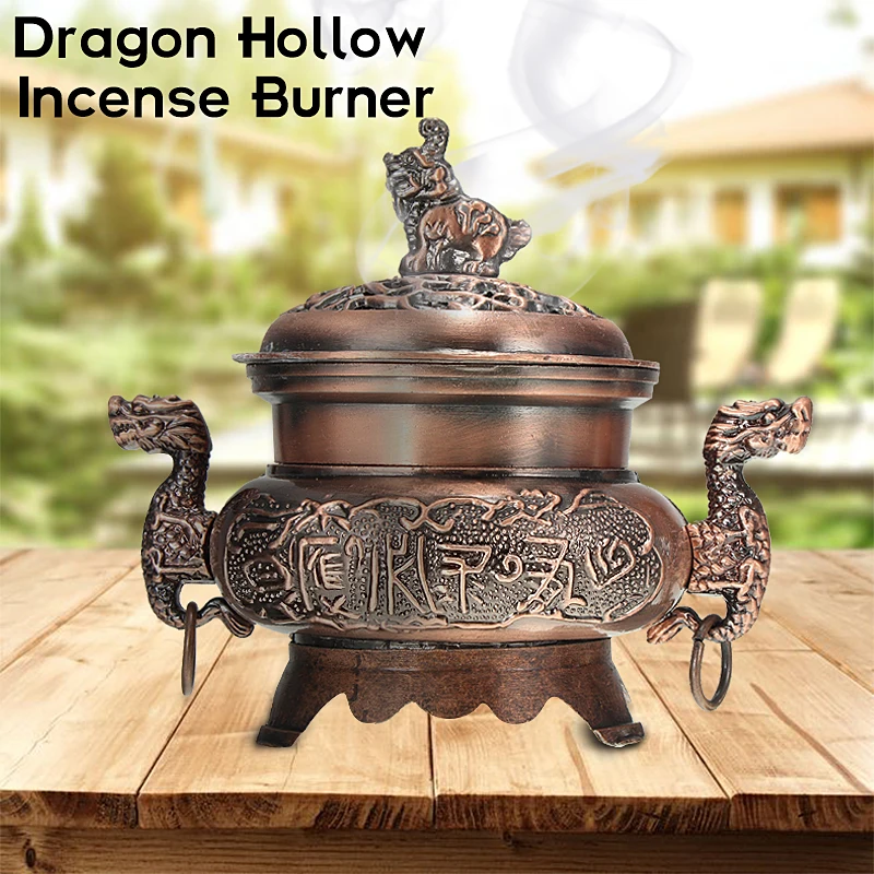 1Pcs Alloy Double Dragon Hollow Cover Incense Burner Censer for Cone Incense Holder Aromatherapy Home Decor Ornaments Gifts
1Pcs Alloy Double Dragon Hollow Cover Incense Burner Censer for Cone Incense Holder Aromatherapy Home Decor Ornaments Gifts