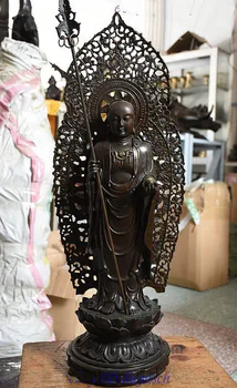 Crafts statue Tibet Pure Bronze Netherworld Leader Ksitigarbha Boddhisattva Buddha Statue
Crafts statue Tibet Pure Bronze Netherworld Leader Ksitigarbha Boddhisattva Buddha Statue