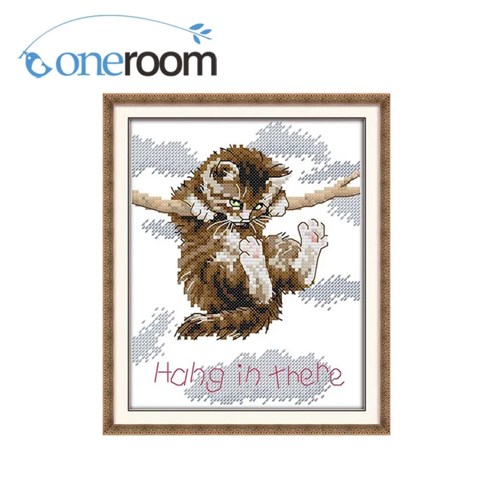 Oneroom Cat Hang in there Patterns Counted Cross Stitch 11CT 14CT Cross Stitch Set Wholesale Cross-stitch Kit
Oneroom Cat Hang in there Patterns Counted Cross Stitch 11CT 14CT Cross Stitch Set Wholesale Cross-stitch Kit