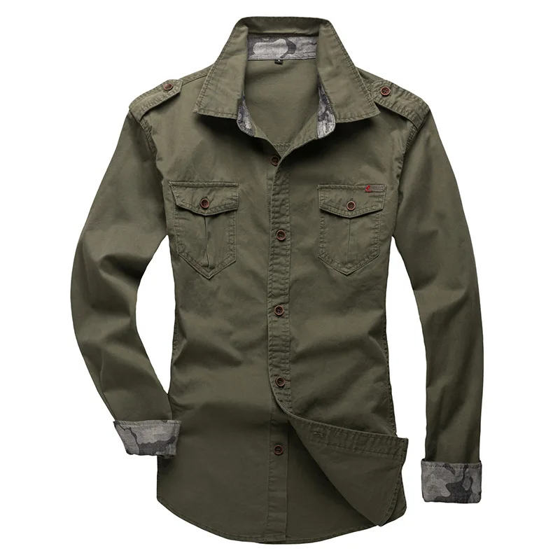 100% Cotton Military Shirt Men (12)