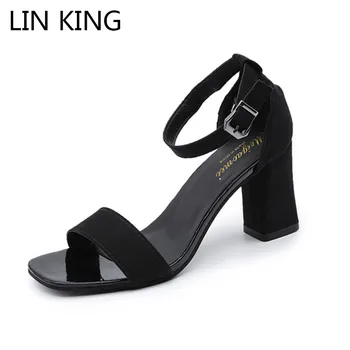LIN KING New Solid Peep Toe Women Sandals Fashion Buckle Woman Summer High Heel Sandals Square Heel Girls Outdoor Casual Shoes
LIN KING New Solid Peep Toe Women Sandals Fashion Buckle Woman Summer High Heel Sandals Square Heel Girls Outdoor Casual Shoes