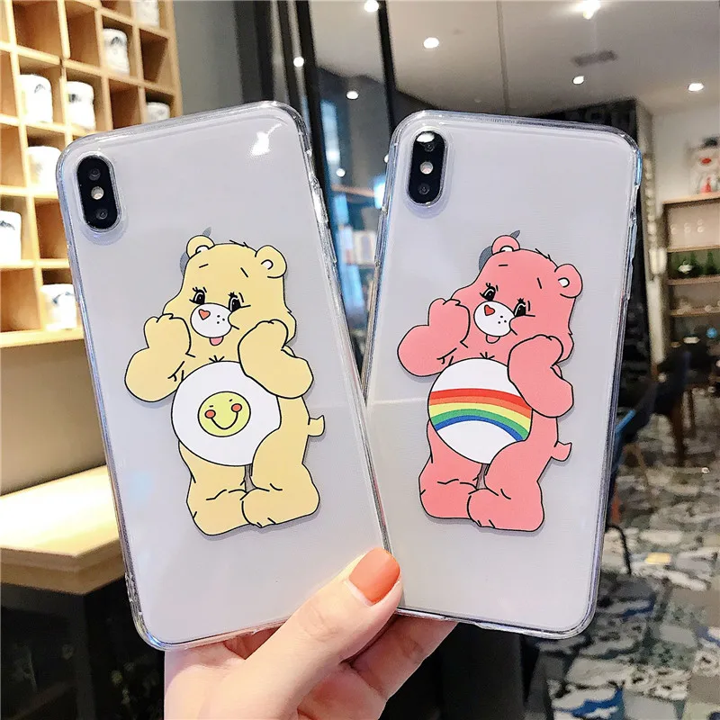 GYKZ Korea Candy Rainbow Happy Bear Phone Case For iPhone X XS MAX XR 7 8 6s Plus Cute Cartoon Soft Clear TPU Back Cover Coque
GYKZ Korea Candy Rainbow Happy Bear Phone Case For iPhone X XS MAX XR 7 8 6s Plus Cute Cartoon Soft Clear TPU Back Cover Coque