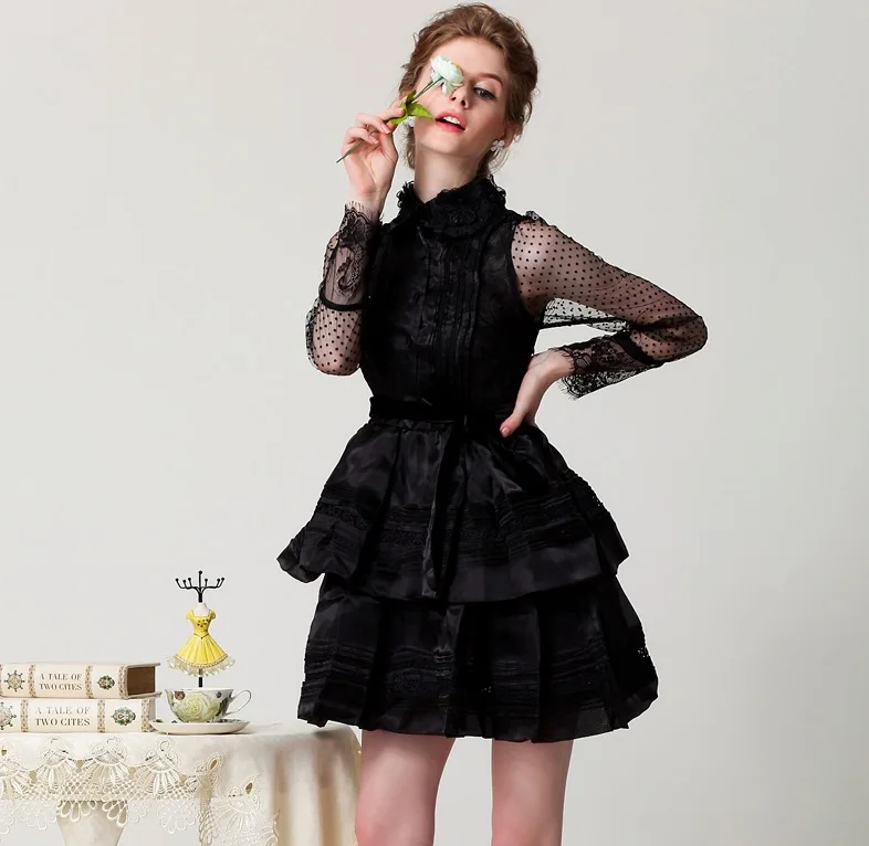 Newest Women's Retro European Dress Mini Court Style 2017 Summer Female Embroidery Belt Pleated Full Sleeve Sexy Lace Dresses
Newest Women's Retro European Dress Mini Court Style 2017 Summer Female Embroidery Belt Pleated Full Sleeve Sexy Lace Dresses