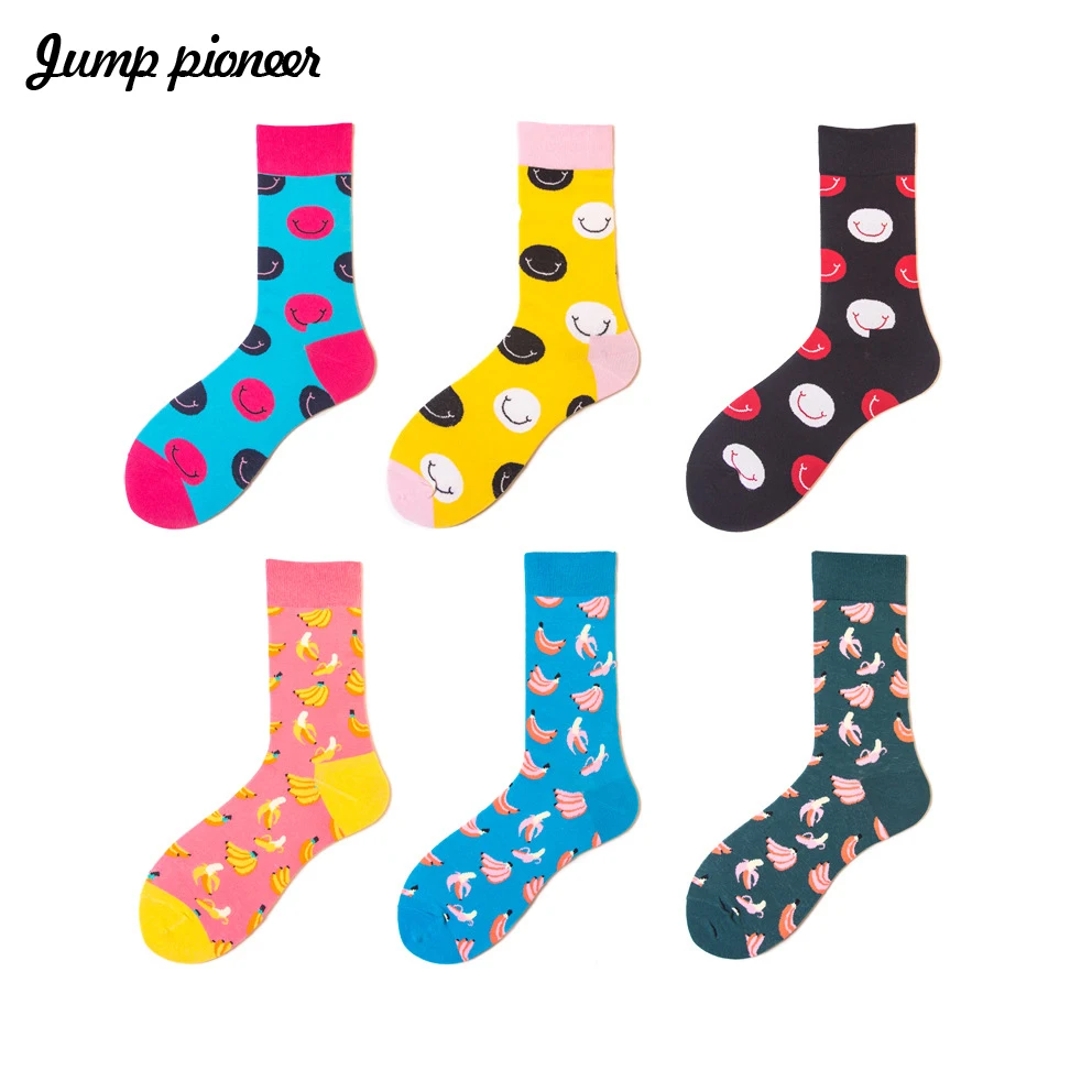 Jump Pioneer Happy Socks Men Hot Fashion Combed Cotton Banana Smile Pattern Wedding Socks Casual Business Crew Socks Calcetines
Jump Pioneer Happy Socks Men Hot Fashion Combed Cotton Banana Smile Pattern Wedding Socks Casual Business Crew Socks Calcetines