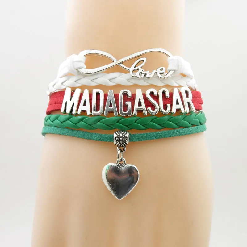 infinity love madagascar country Bracelet heart Charm madagascar national flag green white bracelets & bangles for Woman and man
infinity love madagascar country Bracelet heart Charm madagascar national flag green white bracelets & bangles for Woman and man