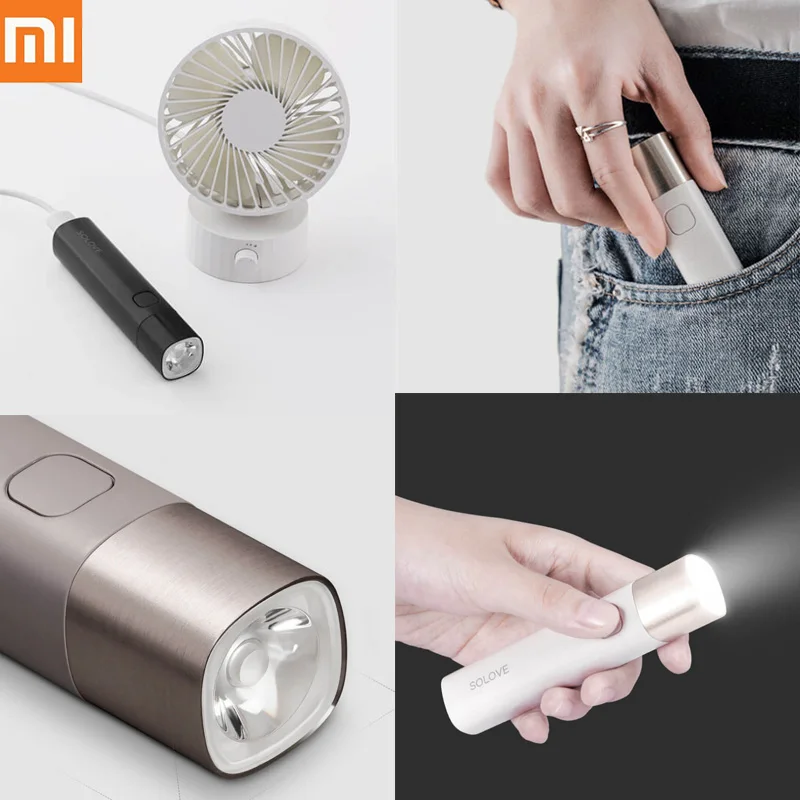 XIAOMI MIjia SOLOVE Flashlight X3 USB Rechargeable Electric Torch Brightness EDC Flashlight 3000mAh Power Bank Mini LED TorchH30
XIAOMI MIjia SOLOVE Flashlight X3 USB Rechargeable Electric Torch Brightness EDC Flashlight 3000mAh Power Bank Mini LED TorchH30
