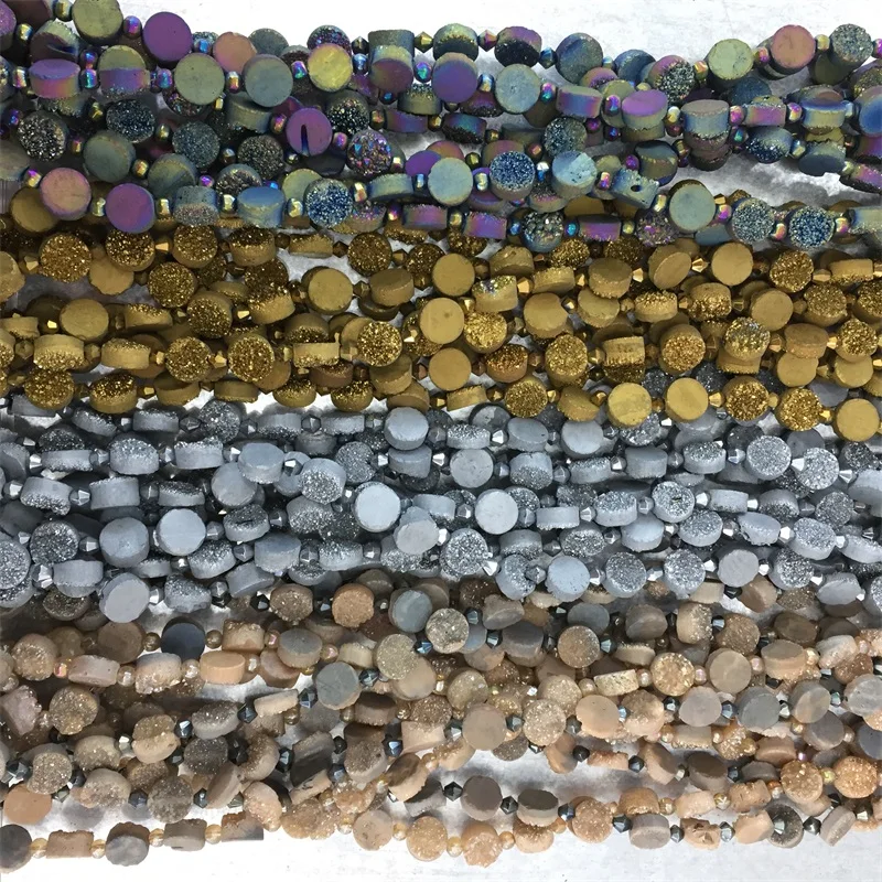 Druzy Quartz Birthstone Raw Gemstone 10mm Gold Silver Champagne AB Colorful Natural Stone Oblate Loose Beads for Original True
Druzy Quartz Birthstone Raw Gemstone 10mm Gold Silver Champagne AB Colorful Natural Stone Oblate Loose Beads for Original True